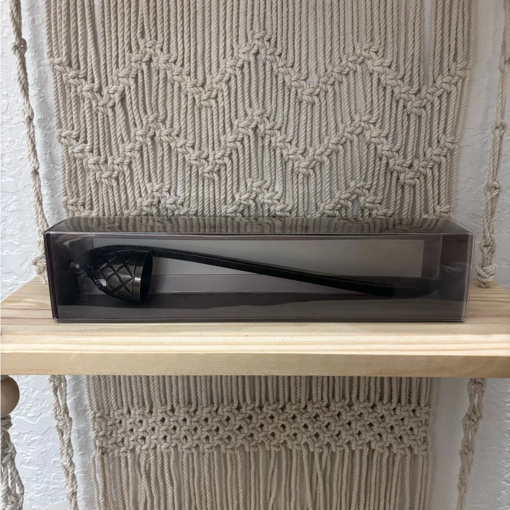 Crate & Barrel Black Metal Pinecone Candle Snuffer 405-922